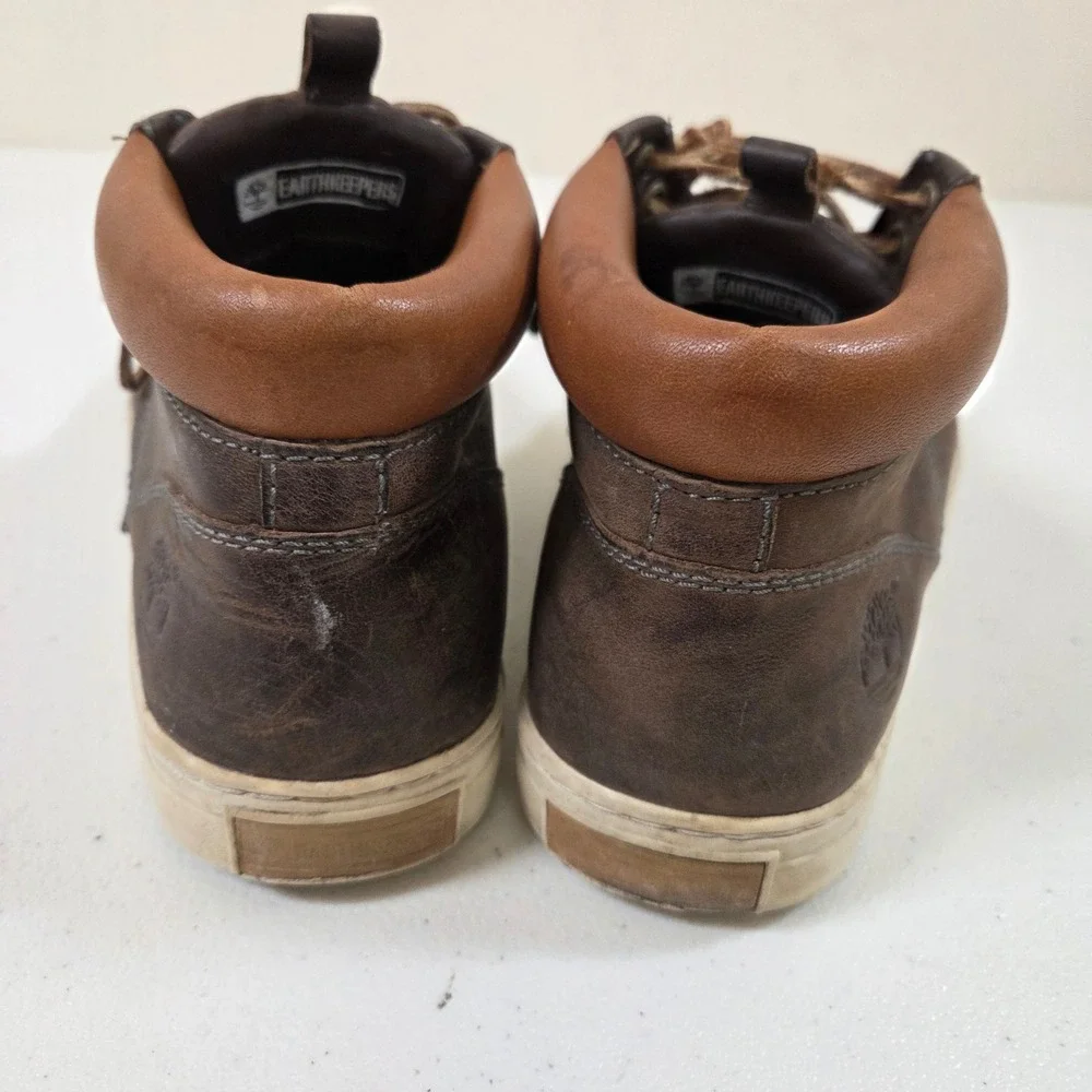 Timberland Earthkeepers Mens 10 Dark Brown Leather Chukka Boots 5345R